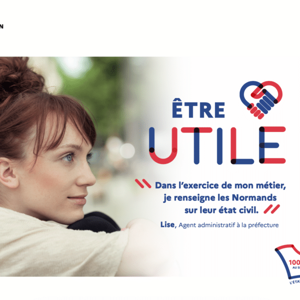 Affiche pour marque employeur de la prefecture seine maritime