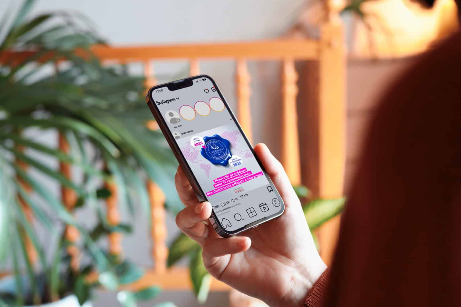 Exemple d'une publication instagram apostille